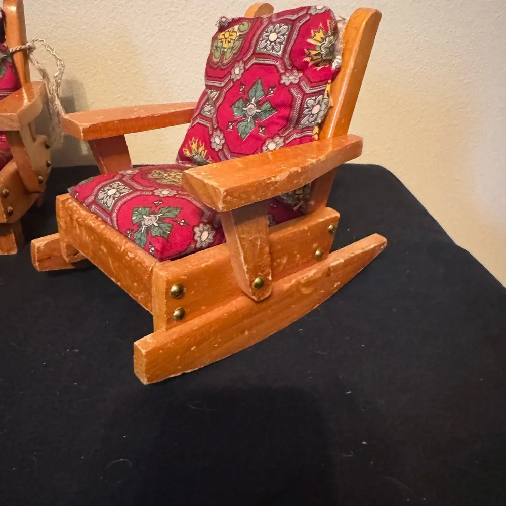 Vintage 1960s Pert Pat Wooden Dollhouse Furniture Set With Cushions